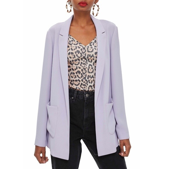 Topshop Jackets & Blazers - NEW Topshop ASOS Lilac Blazer Jacket Cardigan Top